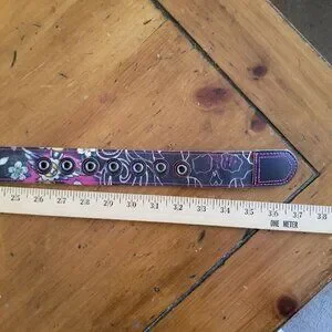 Ed Hardy by Christian Audigier Belt. Style number EH3332. Sz S, Art Skull Flower Ed Hardy | Accessories | Ed Hardy By Christian Audigier Belt  main image 2